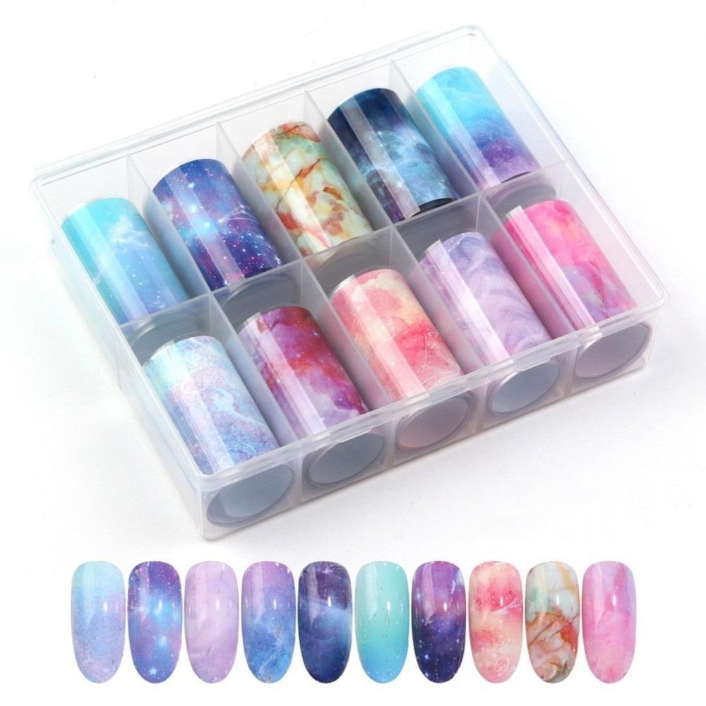 Flower Nail Foils The Starry Sky Nail Art Stickers Professional Nail Stickers  Manicure DIY