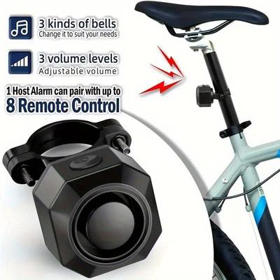 Lithium Battery Version with Mounting Bracket New Bike Vibration Alarm Alarm Waterproof Outdoor Use