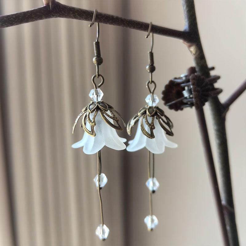 Ametystové náušnice - Květinové náušnice - Květinové náušnice - Woodland Náušnice - Fialové náušnice