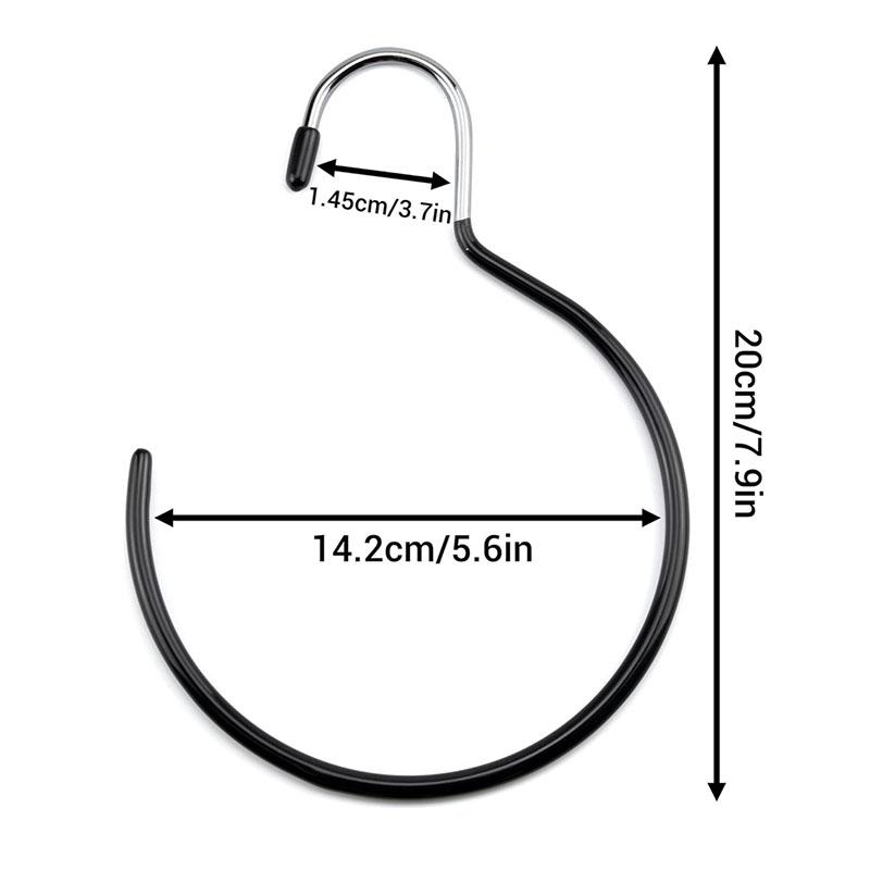 Multi-Functional Space-Saving Hat Scarf Hanger Non Slip Round Scarf Holder Belt Scarf Ring Hanging Hook Versatile Closet Hanger