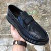 Scarpe a mocassino in morbida pelle scarpe casual nere da uomo in pelle