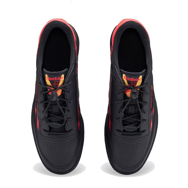 Reebok Club C Series Versatile Comfortable Classic Durable Low-Top Sneakers Men Sneakers Black Red 100034257