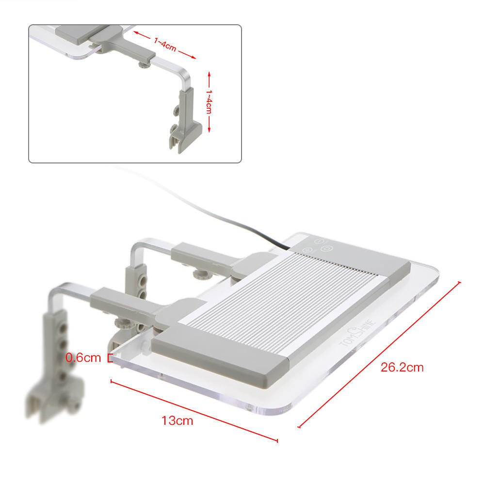 RGBW LED Touch Control Aquarium Light SMD2835 Ultra Thin Total Power 5W for Tank