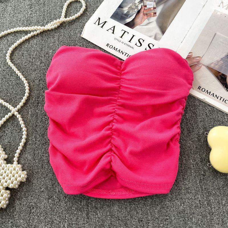 Pure Sweet Sexy Sexy Short Chest-Wrapped Vest Women's Outerwear Stylish Silm Bottoming Sleeveless Tube Top Tops