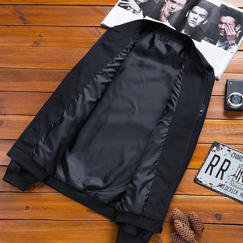 Giacca da Baseball da Uomo Monocolore Vestibilità Slim Stile Coreano - Giacca Estiva Autunnale Taglie Forti
