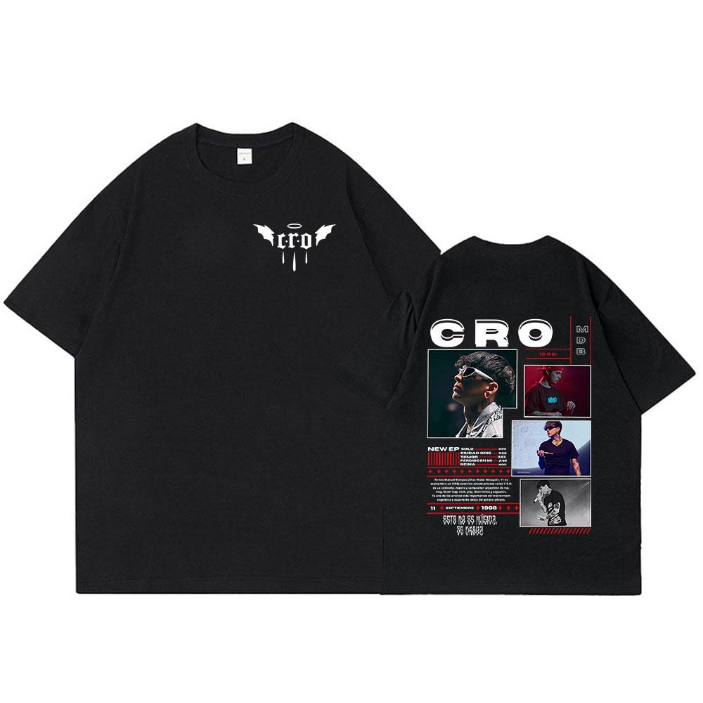 RRapper C.R.O Graphic T Shirts Men Women Clothing Hip Hop Fashion T-shirts Vintage Oversized Cotton Short Sleeve Tees Streetwear