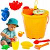 SAND BUCKET Watering Can Rake Shovel Molds BEACH SET 8 Pcs.