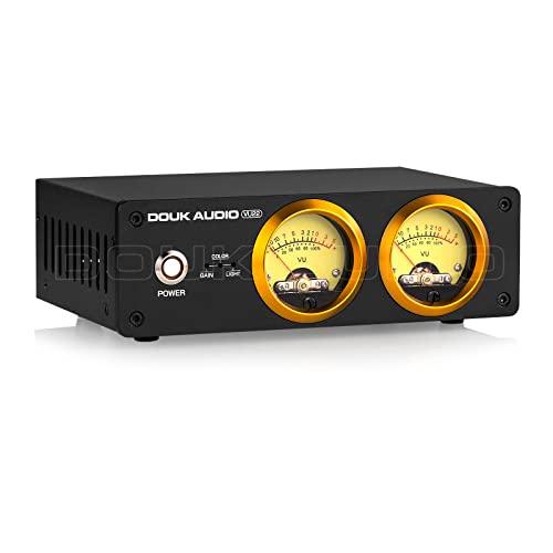 Nobsound VU22 Dual Analog VU Meter Display DB Panel MIC+LINE Sound Level Meter (Black)