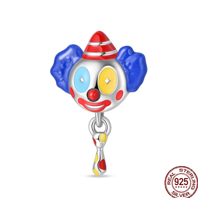 Copper Magician Circus Playing Cards Teddy Bear Charm Beads Suitable Fit Pan Original Bracelet Diy Jewelry