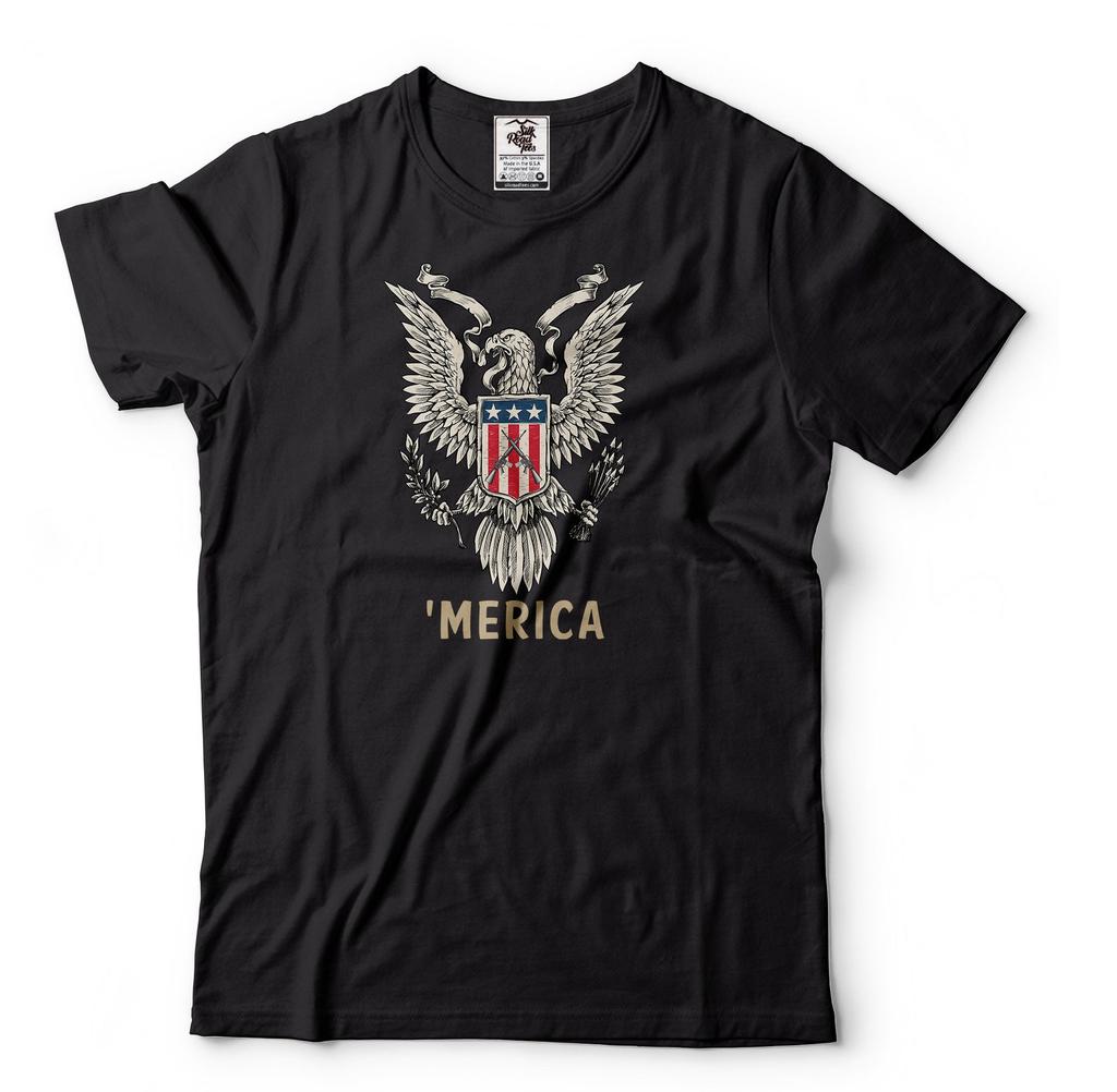 Men's American Eagle 'Merica Shirt: Patriotic 4th of July Tee