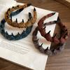 Autumn and winter retro Maillard wool woven headband headband high cranial top temperament hair accessories women