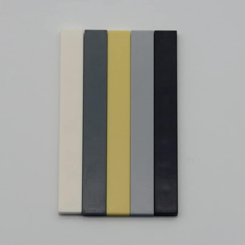 Classic Tile Blocks Bulk,Dark Gray Tile 1x8,Building Block Tiles 100 Piece,Compatible with LEGO Parts:1x8 Dark Gray Tile(Color:Dark Gray)