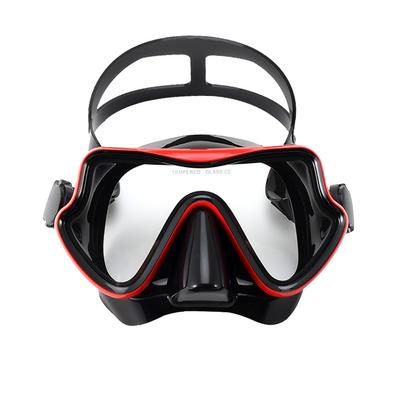 Nuovi occhiali da immersione a montatura grande maschera da snorkeling in silicone completamente asciutta