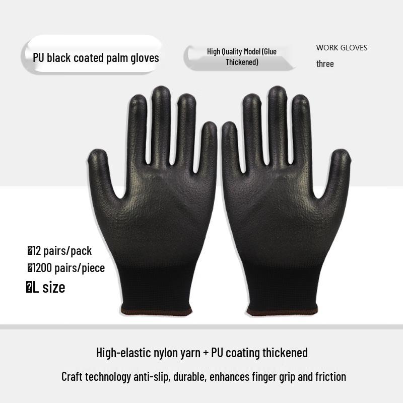 Dr. Gray Anti-Static Carbon Fiber PU Work Gloves (12 Pairs)