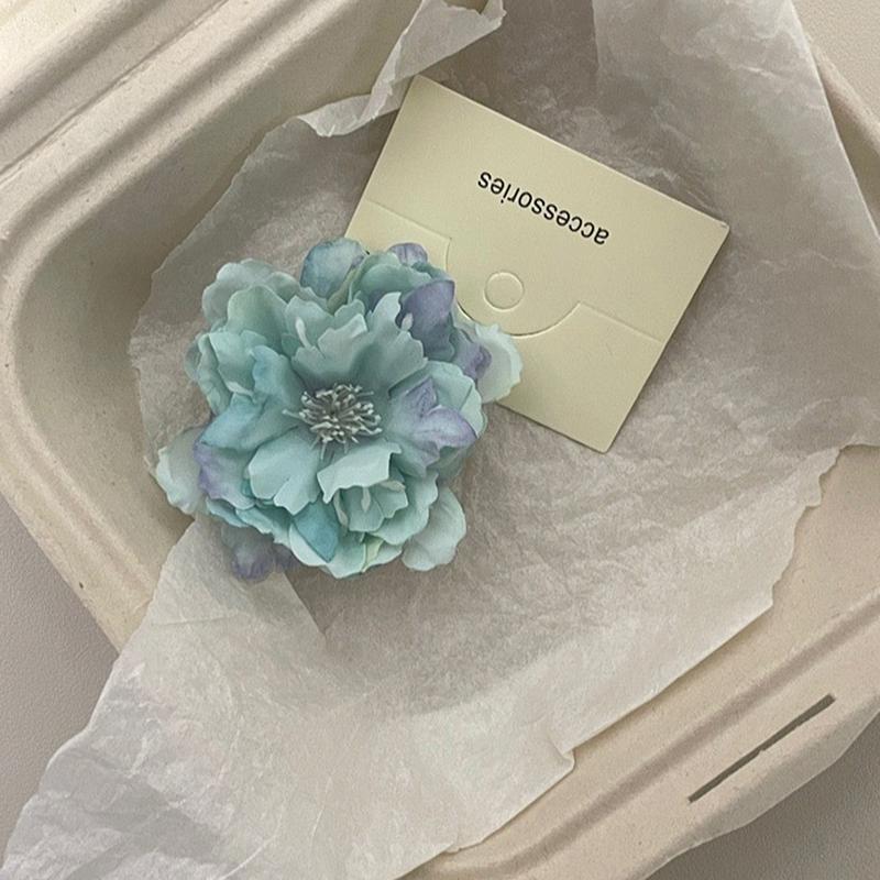 

Заколка для волос в виде цветка пиона в стиле ретро, сладкие искусственные заколки-цветы для женщин и девочек, свадебные заколки для волос, аксессуары для волос синий