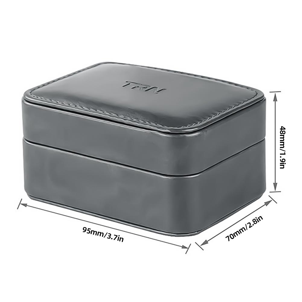 Earphones Bag Case Automatic Magnetic Closure Earphone Carrying Case Holder PU Leather for Wired Earbuds USB Cable Wall Charger