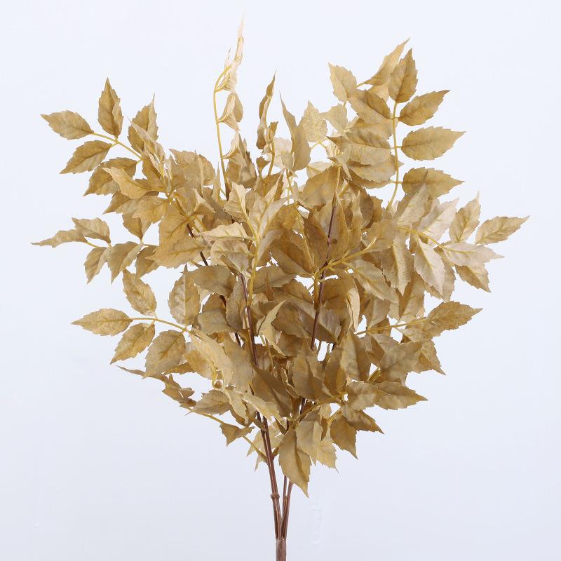 Simulation leaf bundle Lingxiao leaf wedding simulation flower ceiling road guide scene with flowers simulation green plants