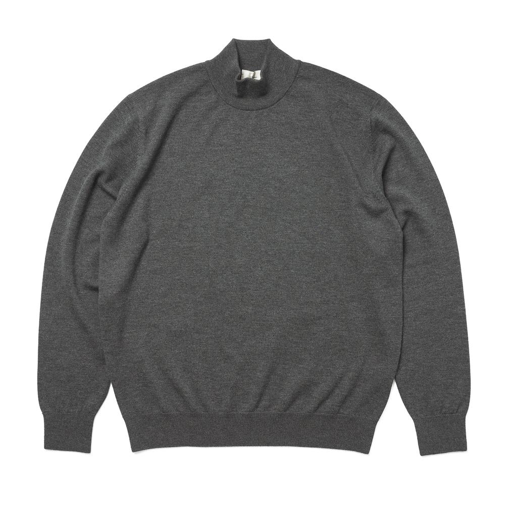 Berno [Casual] Mock-Neck Knit Charcoal 2Xl