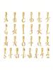 Copper Fashionable 26 Letters Of Charm Bead For Women Fit Bracelets Diy Making Anniversary Gift Fine Ladies Jewelry