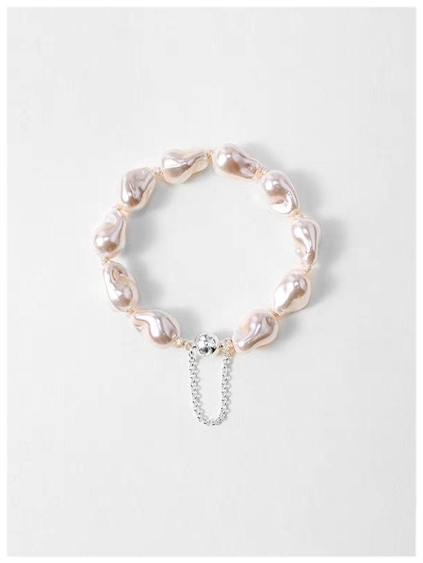 JYL TS Bracelet Necklace Vintage Bead Style Enhances Nostalgia & Unique Aura Bracelet-35/14-17cm/imitation baroque pearl светло-желтого