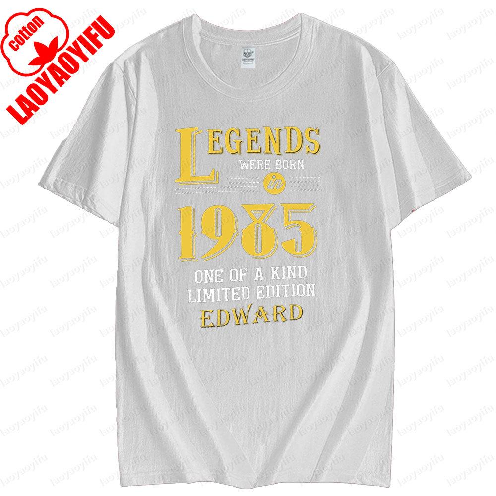 Happy Birthday Celebration Mens Legends Were Born in 1985 Funny Unique Design Printed Tshirt Men Summer Cotton Short Sleeve