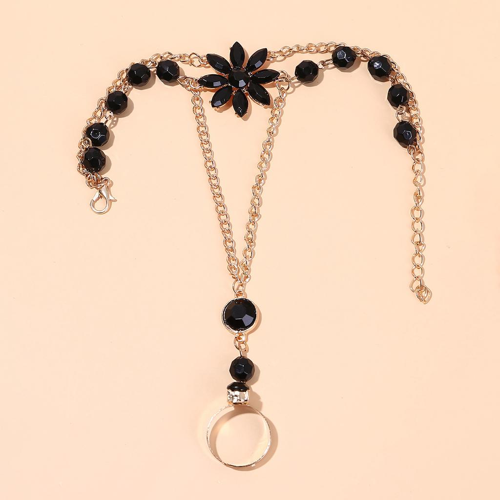 1PC Women's Fashion Trend Flower Bracelet Zircon Design Zircon, Suitable for Date, Party, Festival Gifts