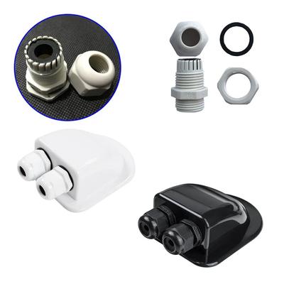 Solar Junction Box Dual Cable Entry Gland for Solar Project On Car RV Caravan Boat Cabin Roof Vehicle Yacht Camper Accessories