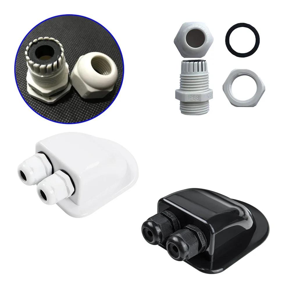 Solar Junction Box Dual Cable Entry Gland for Solar Project on Car RV Caravan Boat Cabin Roof Vehicle Yacht Camper Accessories