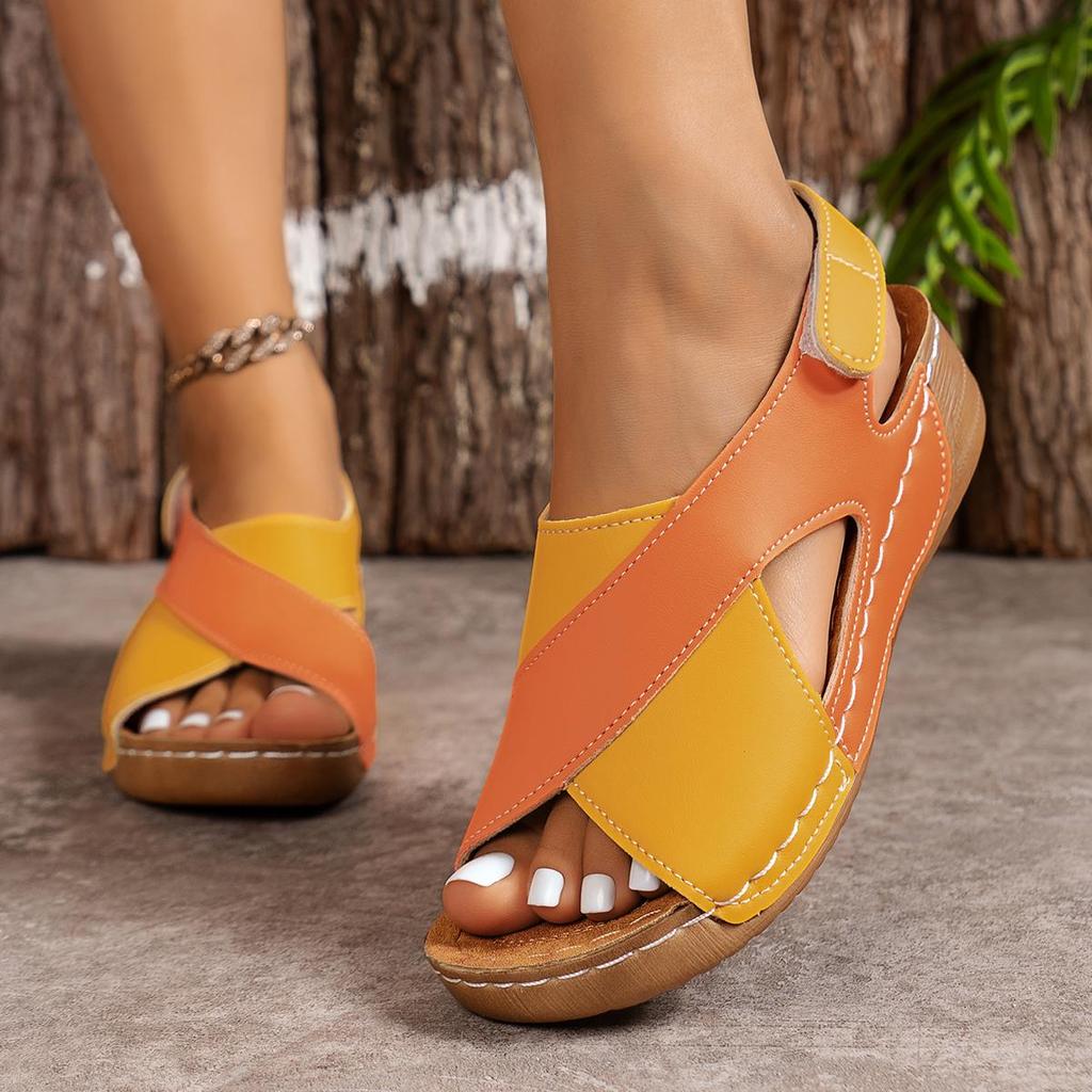 2024 Women's Roman Sandals Summer Matsuda Thick Bottom with Skirt Casual Open Toe Versatile Beach Cool