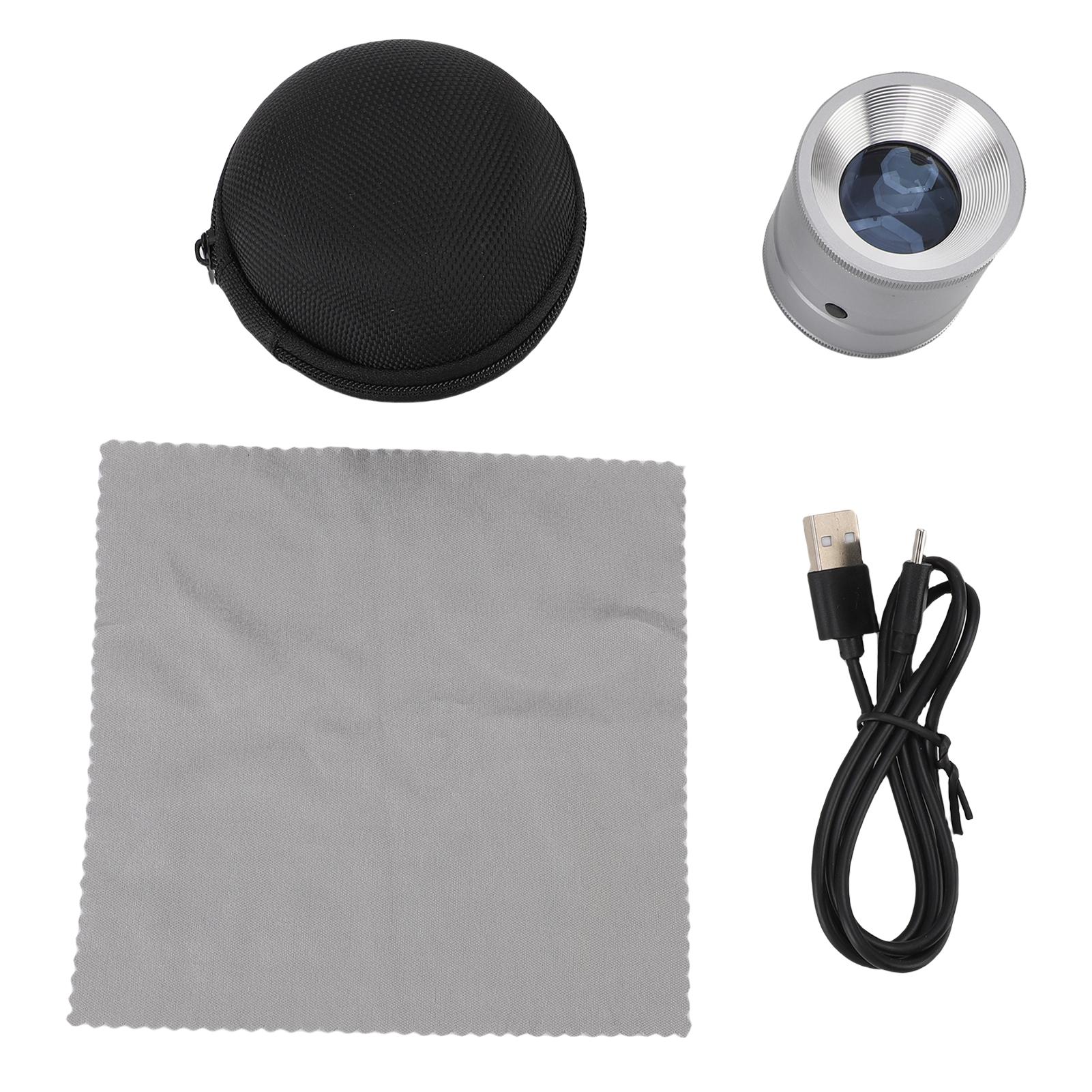 

10X Loupe Magnifier White and Purple Light Rechargeable Jewelry Magnifying Glass with Scale for