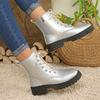 Autumn And Winter New European And American Women'S Boots Thick Soled Height Increasing Women'S Minimalist Fashion Boots 42
