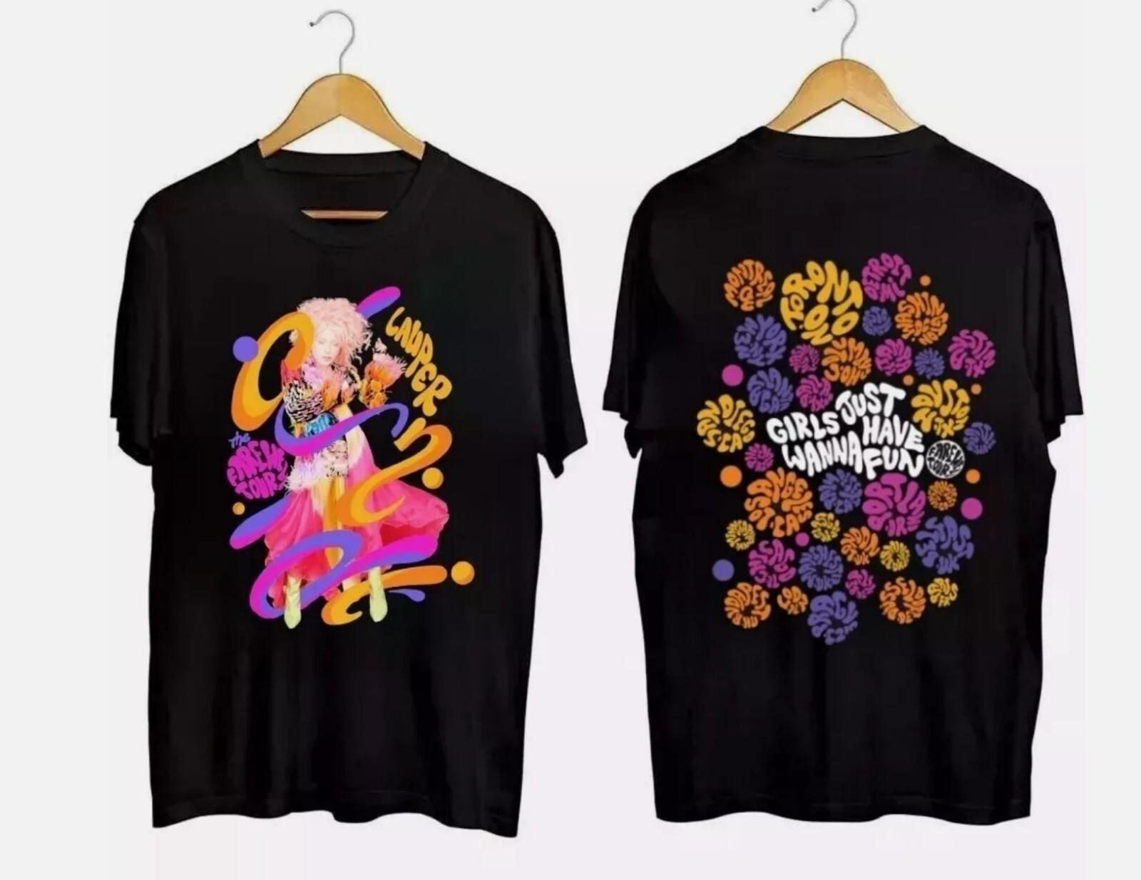 HOT Cyndi Lauper Girls Just Wanna Have Fun The Farewell 2024 Shirt Fan Gift Unisex T-Shirt S