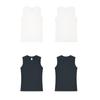 Summer 100% Cotton Men's Vest Casual Wide Shoulder O-Neck Sleeveless Tops Universal Solid Color Sports Fitness Loose Tank