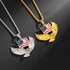 Painted American Flag Eagle Pendant Ornament