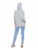 Women's Sweatshirt with Hood Cotton Fashionable Oversize Soft MORAJ XL LIGHT GREY