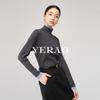 Women's Faux Two-Piece Cable Knit Wool Blend Sweater