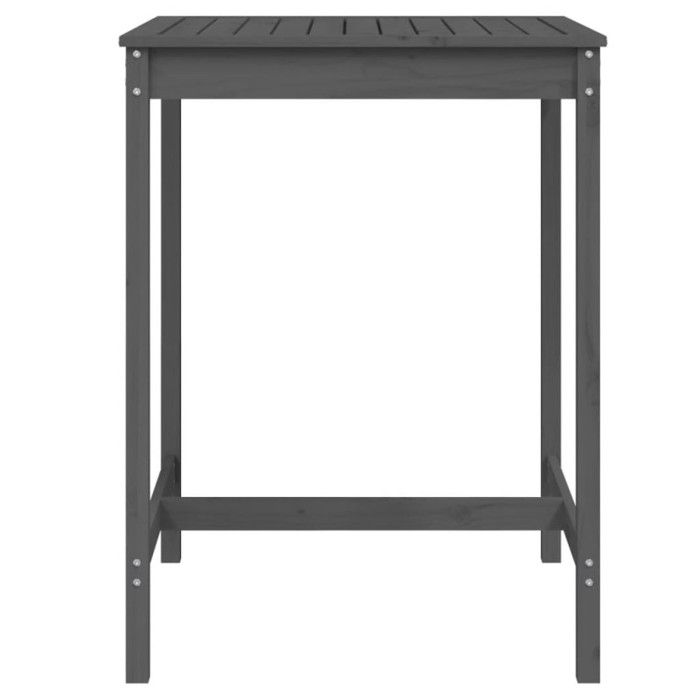 VidaXL Table de jardin gris 82,5x82,5x110 cm bois massif de pin 824083