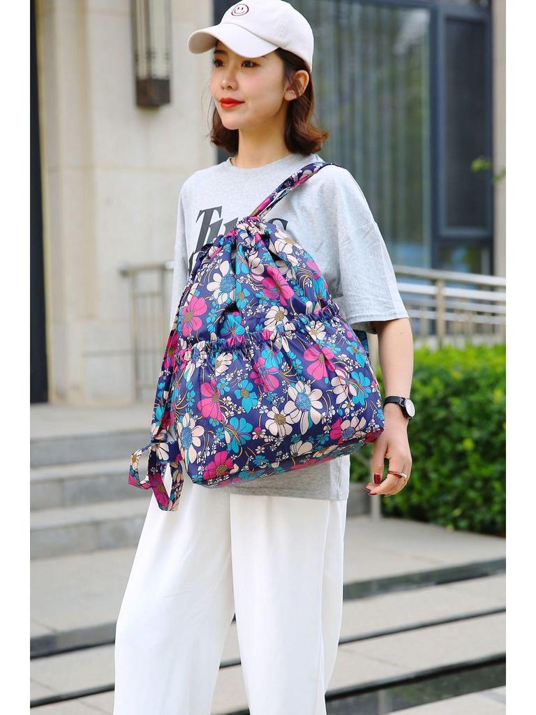 Summer Travel Large Capacity Drawstring Backpack for Fitness and Sports