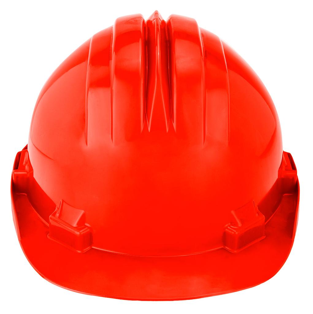 Certifierad skyddshjälm, röd