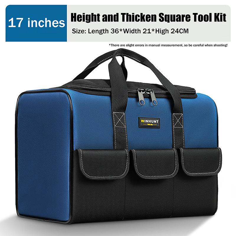 Waterproof Tool Bag with Multi Pockets Organizer Electrician Tools Pouch with 30% Increased Capacity