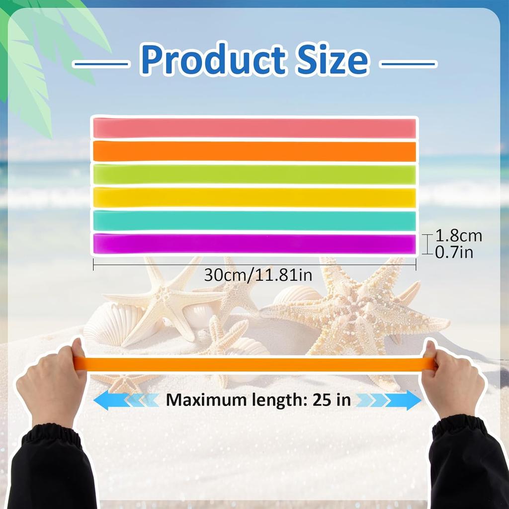 MAQIHAN 6 Pack Towel Bands for Cruise Chairs - Towel Bands for Lounge Chair Beach Clips Holder for Cruise Ship Essentials Alternative to Beach Towel