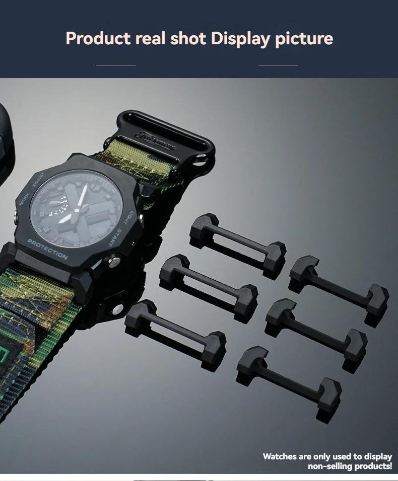 Connettore per Orologio GA-2300 per Casio G-SHOCK GA2300 GA 2300 Adattatore per Orologio Cinturino Modificato in Pelle Gomma Acciaio Convertitore Metallico 24mm