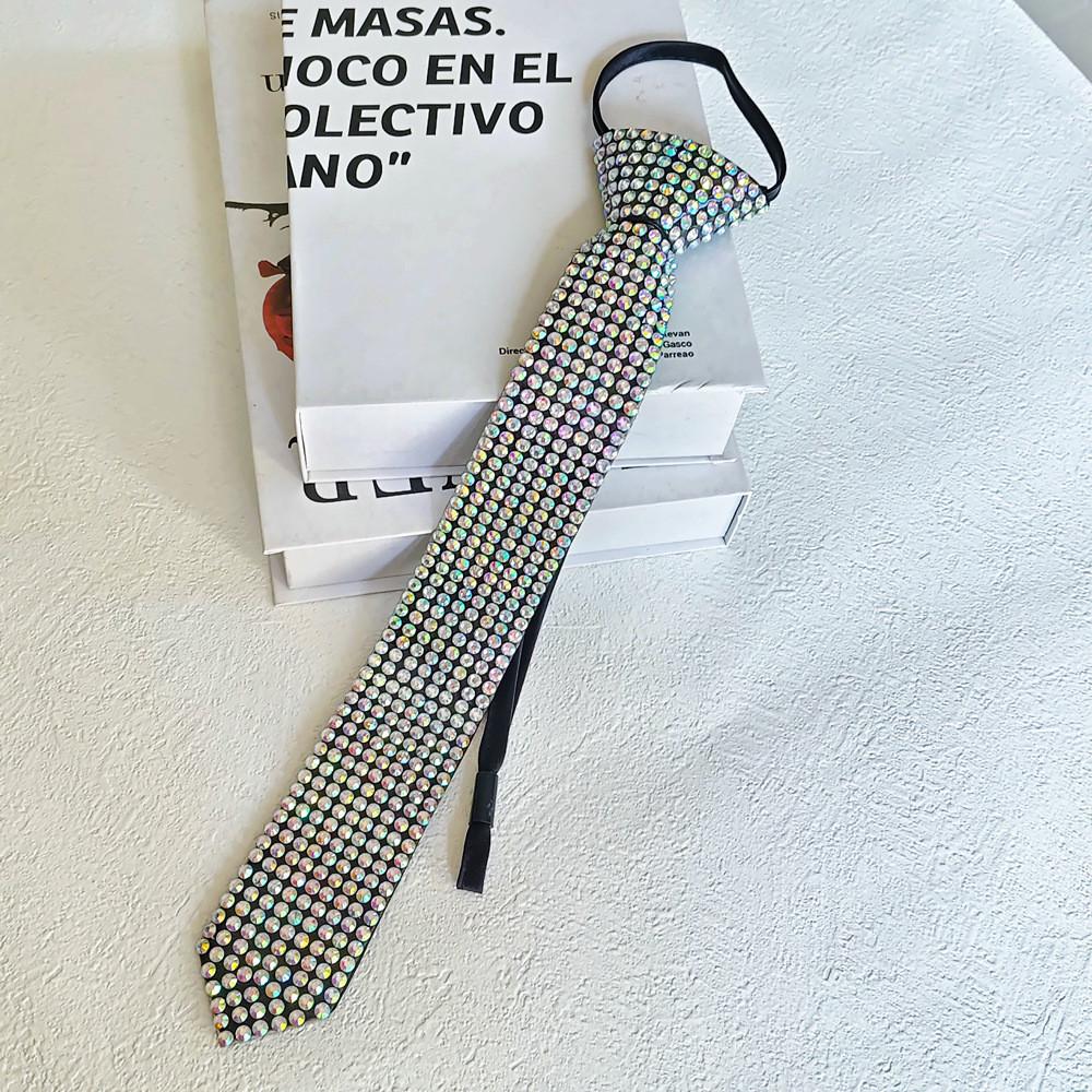 Diamond Encrusted Narrow Tie With Arrow Shape For Men And Women Perfect For Formal And Casual Wear