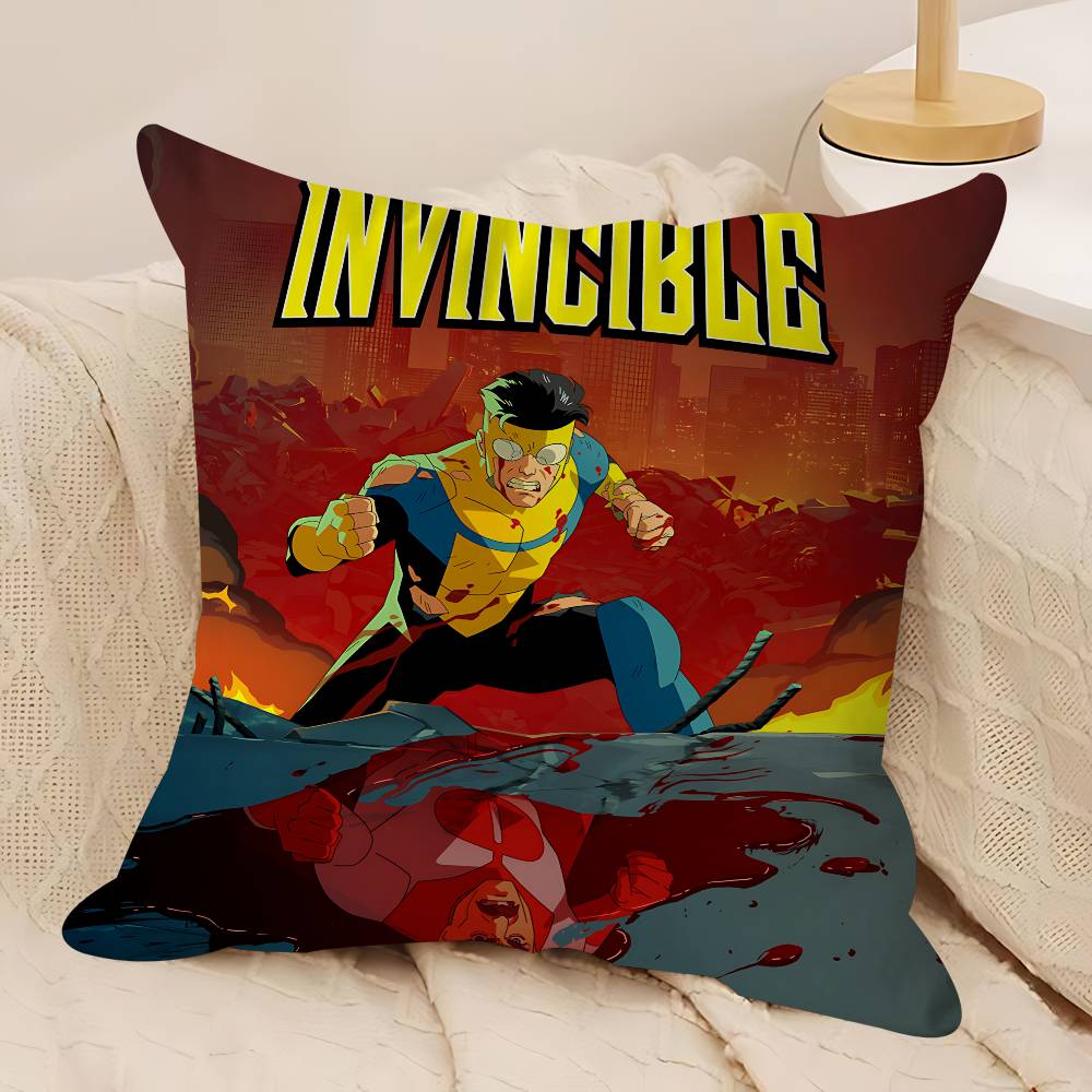 Tecknad I-Invincible Lönndesign Kuddfodral Glad Höstskörd Dekor Högtidsdekorati Kuddfodral