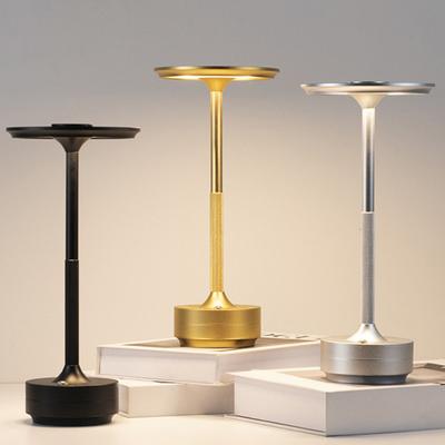 Lampe de Table Sans Fil 3 Couleurs Dimmage Continu Sans Scintillement Contrôle Tactile Étanche Rechargeable LED Lampe de Nuit