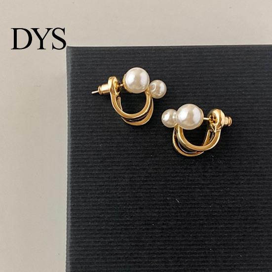 Wedding Earrings 1 Pair Women Stud Vintage High-end Royal Smooth Surface Imitation Pearl Bridal Female Jewelry Prom