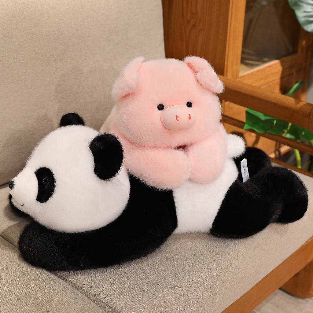 Cute panda doll plush toy cute pig doll children soothing rag doll birthday gift