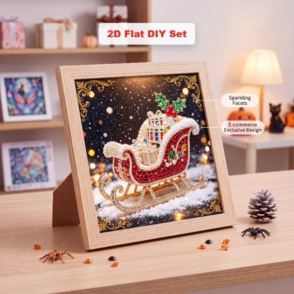 Delicate DIY Pearl Painting Kit 2D Flat Christmas Ornament  Porch Decoration