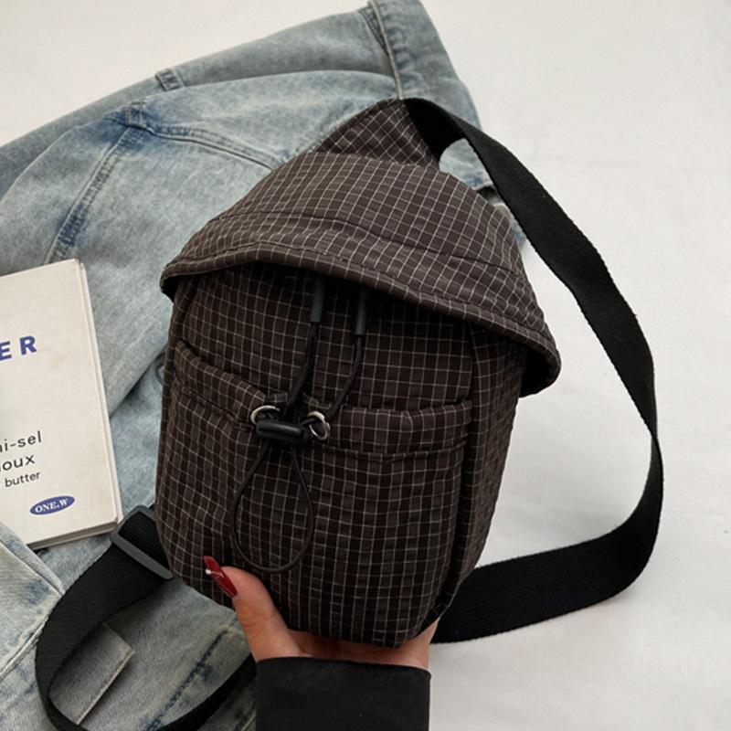 2025 New Niche Design Ins Casual Simple Fashion Shoulder Bag Canvas Mobile Phone Bag Women's Messenger Bag