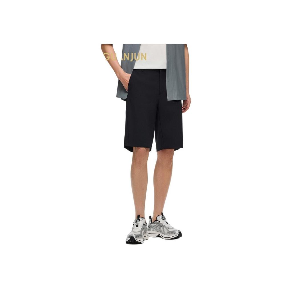 Anta Champion All-Weather Series Simple Solid Color Straight Casual Shorts Men Shorts Pine 152520505-1